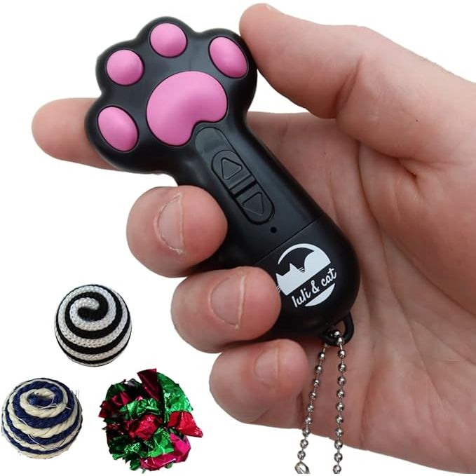 The Luli & Cat USB-Rechargeable Cat Laser Toy is a versatile and interactive toy designed to keep cats entertained and engaged. The toy features a laser pointer that can be used for interactive play, as well as a LED flashlight for additional fun. It is rechargeable via a USB cable, making it convenient and cost-effective for pet owners.