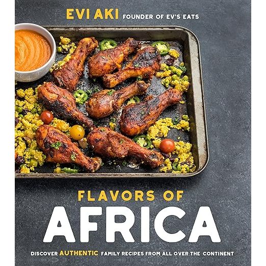 Embark on a culinary safari with Flavors of Africa, the definitive cookbook by Nigerian-born chef and celebrated food blogger Evi Aki. This treasure trove of over 100 authentic recipes invites food enthusiasts to unravel the aromatic tapestry that is African cuisine. From the piquant stews of West Africa to the sumptuous curries of the East and the revered braai traditions of the South, Evi Aki's expert curation reflects a continent rich in culinary diversity.

Each page of Flavors of Africa is infused with Evi Aki's fervor for the delectable dishes of her homeland and her explorations across Africa's vast culinary landscape. The cookbook is meticulously crafted to cater to all cooking skill levels, featuring comprehensive step-by-step instructions, complemented by luscious photography that captures the essence of African dishes. Whether you're a seasoned chef seeking to refine your repertoire with authentic African recipes or a beginner eager to experience exotic new flavors, Evi Aki's family-inspired collection is your passport to a world of distinctive tastes and vibrant food culture.

Celebrate Africa's culinary excellence with Flavors of Africa, where Evi Aki's passion elevates traditional family recipes to new heights. This not only serves as a kitchen companion for creating mouthwatering meals but also honours the continent’s gastronomic legacy. Join the journey through Africa's kitchen with this cookbook, a heartfelt homage to the continent that caters to the adventurous spirit of home cooks everywhere, eager to bring a touch of Africa's vibrant flavor into their daily dining experience. This is more than just a cookbook – it's an invitation to experience the heart and soul of African cookery.