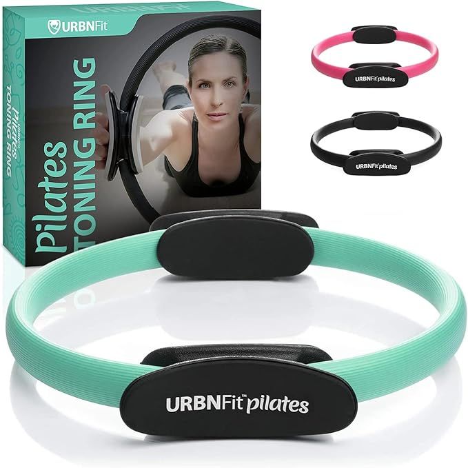 The URBNFit Pilates Ring is a versatile fitness tool designed to help improve strength, flexibility, and balance. The 12" Magic Circle features dual grip handles and foam padding for added comfort during workouts. It is ideal for targeting the inner thighs, toning muscles, and improving pelvic floor strength.