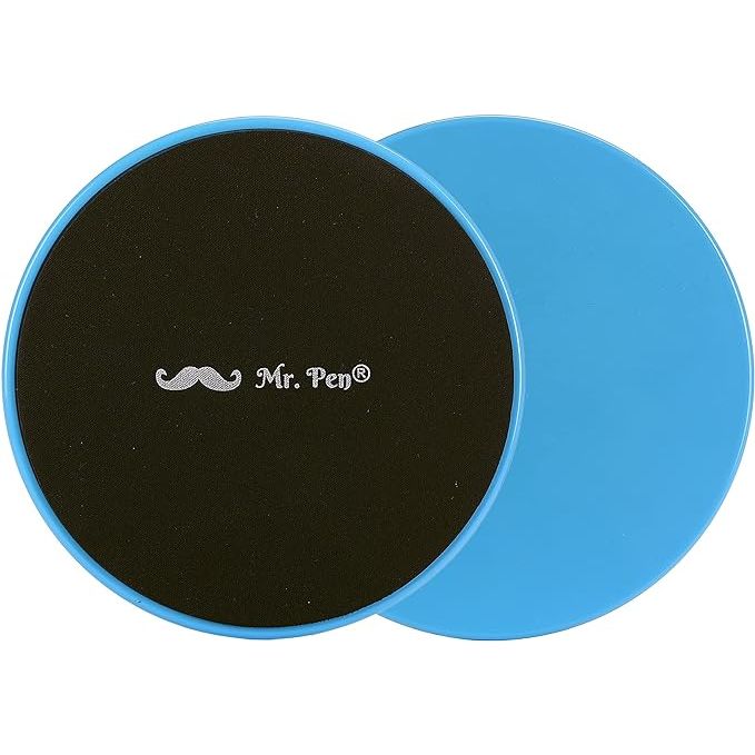 Mr. Pen's Core Sliders are a 2 pack of dual-sided workout sliders designed to help enhance your workout routine. These exercise discs are versatile and can be used on both carpeted and hardwood floors.