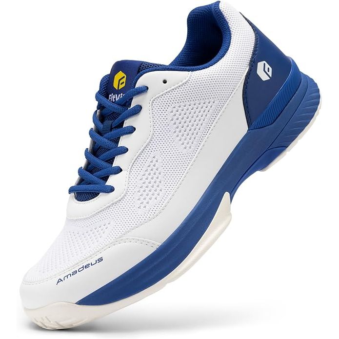 The FitVille Wide Pickleball Shoes for Men are specifically designed for racquet sports such as pickleball, tennis, and racquetball. Featuring a wide toe box and arch support, these athletic shoes are comfortable and supportive for active players on the court.