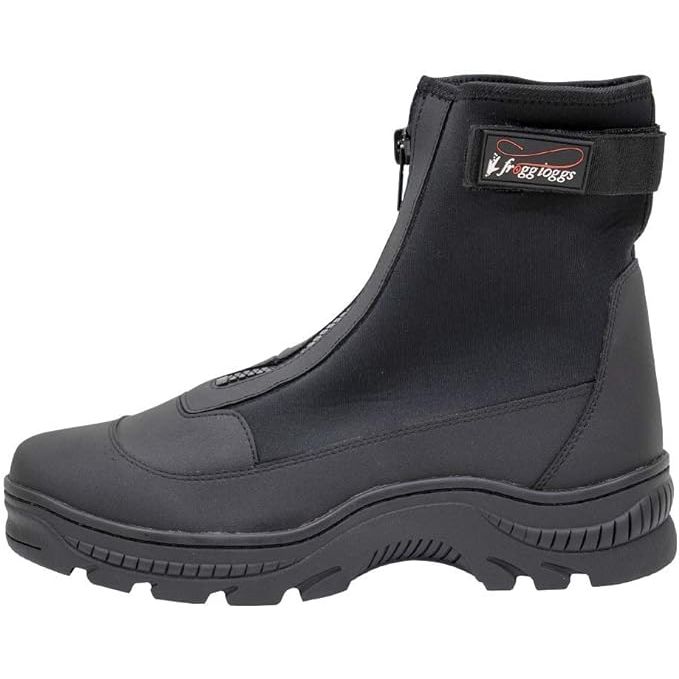The FROGG TOGGS Men's Aransas II Neoprene Surf & Sand Wading Boot is designed for optimal performance in water activities such as fishing, wading, and surfing. The boots are made of durable 5mm neoprene with a reinforced rubber sole for grip and protection on slippery surfaces.