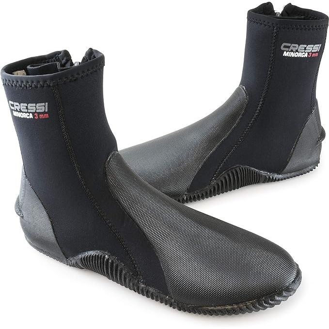 Cressi Neoprene Adult Anti-Slip Sole Boots are designed for various water sports activities such as scuba diving, snorkeling, diving, rafting, and windsurfing. These boots are made of high-quality neoprene material, which provides warmth and comfort for the feet while underwater.