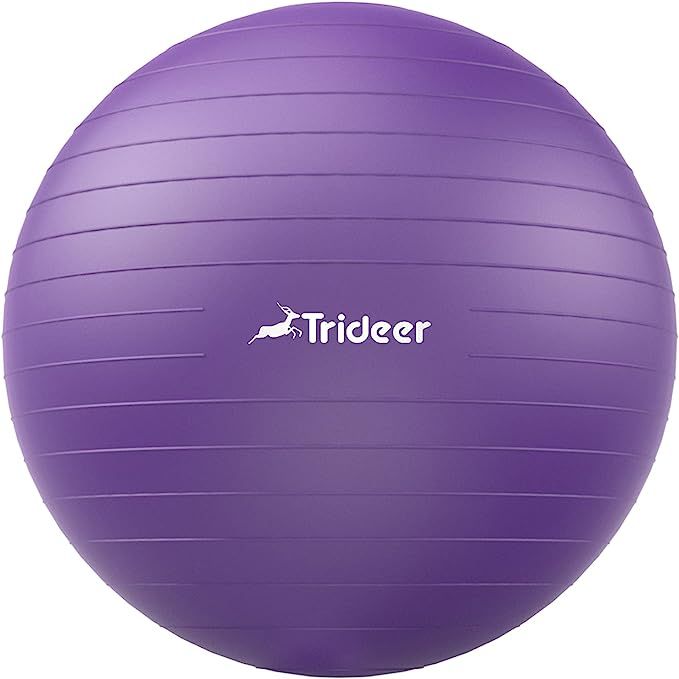 The Trideer Yoga Ball Exercise Ball is a versatile fitness tool that can be used for a variety of purposes. It is available in 5 different sizes, making it suitable for individuals of all heights and body types.