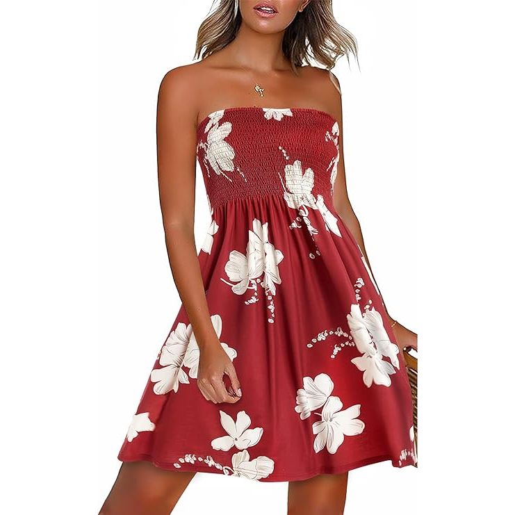 In addition to the Strapless Boho Floral Print Sundress, CHICGAL offers a range of other summer dresses and cover ups in various styles and designs. Customers can choose from a selection of colors, prints, and silhouettes to find the perfect dress to suit their individual style and preferences. Whether you're looking for a casual day dress, a beach cover up, or a stylish sundress, CHICGAL has a variety of options to choose from that will keep you looking chic and stylish all summer long. Description by ChatGPT.