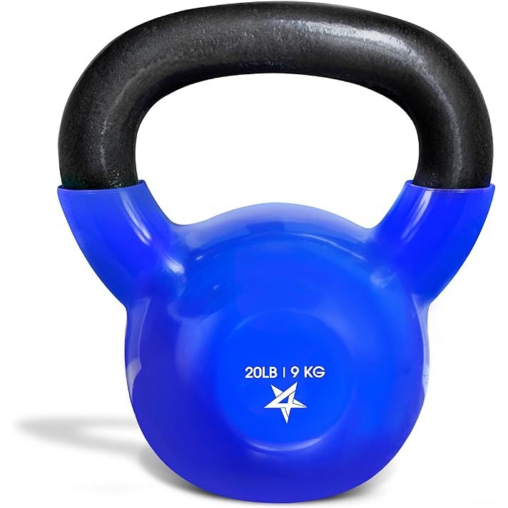 Yes4All Kettlebell Vinyl Coated Cast Iron is a versatile piece of equipment that is perfect for various workouts, including dumbbell weight exercises, full-body workouts, push-ups, grip strength training, and strength training.