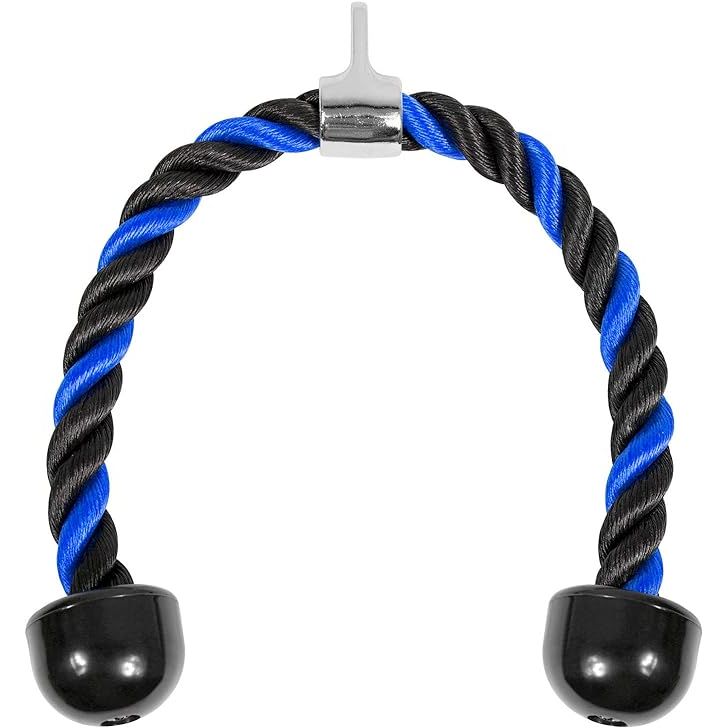 The Yes4All Deluxe Tricep Rope Cable Attachment is a high-quality workout accessory designed to target your tricep muscles during cable machine exercises. The deluxe rope features a durable braided nylon construction that provides a secure and comfortable grip for your hands.