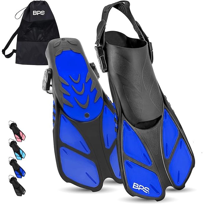 BPS New Zealand Snorkel Fins are a popular choice for swimmers, snorkelers, divers, and scuba enthusiasts of all ages. These travel-sized fins are designed for easy packing and transport, making them ideal for taking on beach vacations or snorkeling trips.