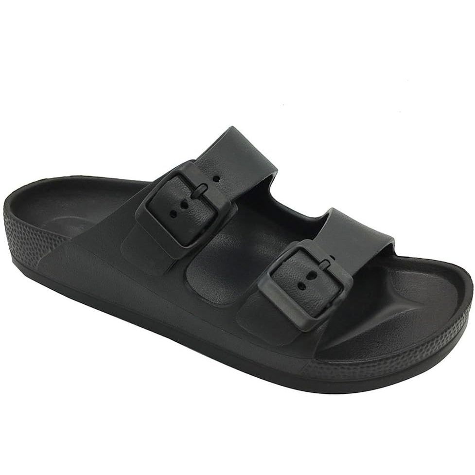 FUNKYMONKEY Men's Comfort Slides Double Buckle Adjustable EVA Flat Sandals are a stylish and versatile choice for casual wear. These sandals feature a double buckle design that allows for easy adjustability to ensure a secure and comfortable fit.