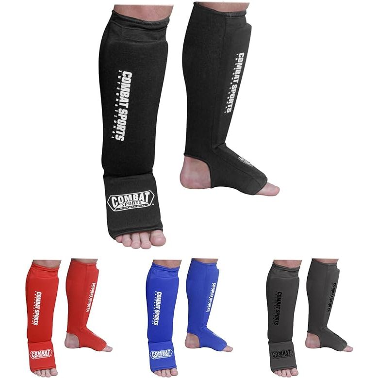 Combat Sports Washable MMA Elastic Cloth Shin & Instep Padded Guards are designed to provide protection and support for the shins and instep during training and sparring sessions in combat sports such as MMA, kickboxing, and Muay Thai.