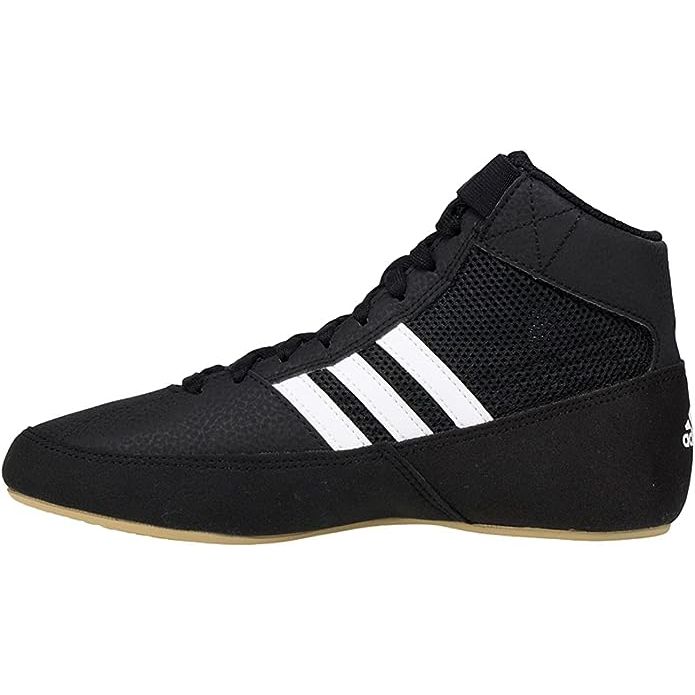 Adidas Men's HVC Wrestling Shoes are designed specifically for wrestling performance and comfort. These shoes feature a high ankle design for added support and stability during matches. The lace-up closure ensures a secure fit, while the durable rubber sole provides excellent traction on the mat.