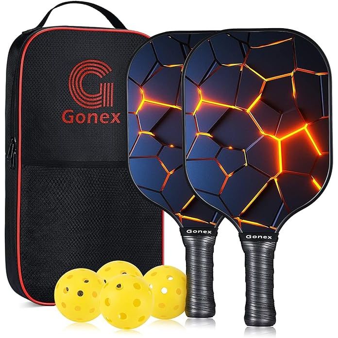 Gonex Pickleball Paddles are USAPA approved graphite pickleball rackets designed for players of all levels. Made with high-quality carbon fiber, these paddles are durable and provide excellent ball control and power on the court. Each set includes 2 or 4 paddles and 4 balls, making it a great option for doubles play.
