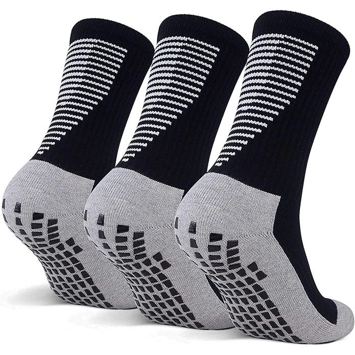 JHM Grip non slip socks are designed to provide superior traction and prevent slipping on various surfaces. These socks are ideal for hospital use, sports activities, and everyday wear. They are suitable for both men and women with US shoe sizes 6-12.