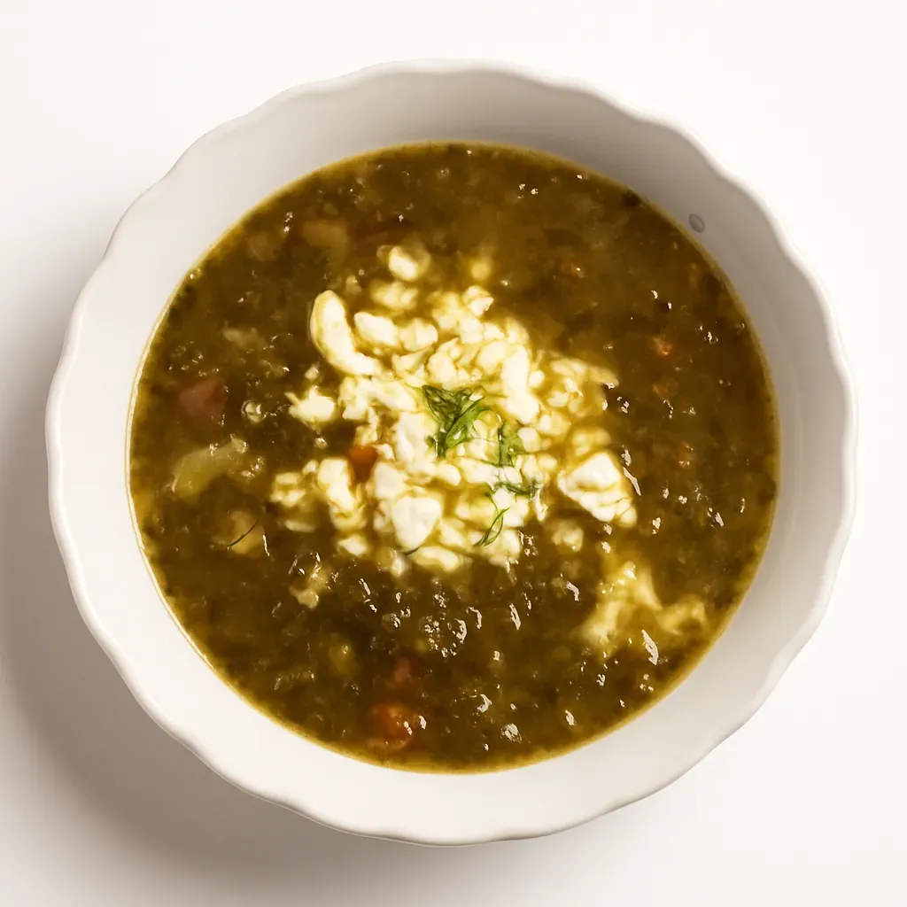 Experience the hearty and comforting flavors of a traditional Latvian sorrel soup. This delightful dish combines the smoky richness of pork ribs, the freshness of sorrel, and the savory notes of herbs and vegetables to create a warm, satisfying meal.