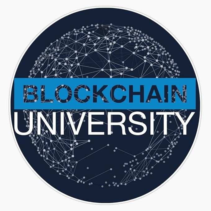 Blockchain University Sticker Vinyl Waterproof Sticker Decal Car Laptop Wall Window Bumper Sticker 5" image