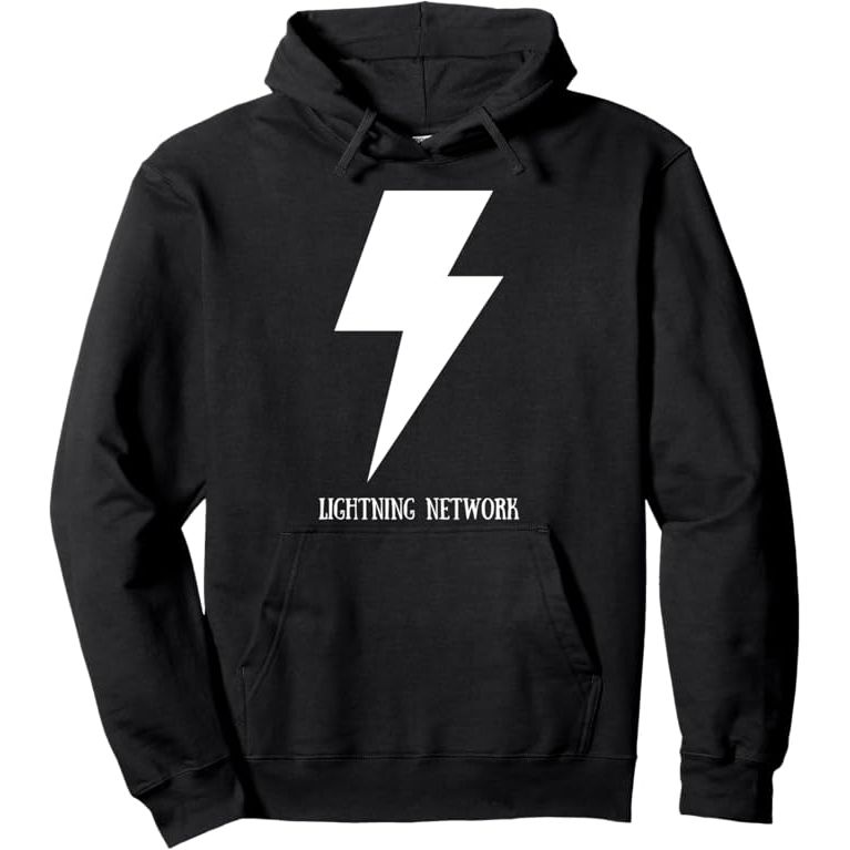 Bitcoin Lightning Network Thunder Graphic Design Pullover Hoodie image