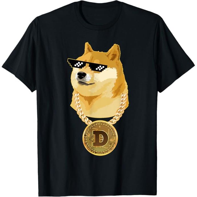 Gansta Dogecoin, Cryptocurrency Thug Doge Crypto Dogecoin T-Shirt image