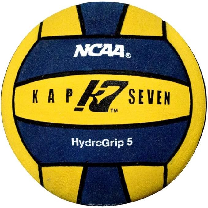 The KAP7 Size 5 HydroGrip Water Polo Ball is an official game ball used in NCAA and NFHS competitions. It is designed to meet the specific requirements of competitive water polo play, including proper size, weight, and grip.