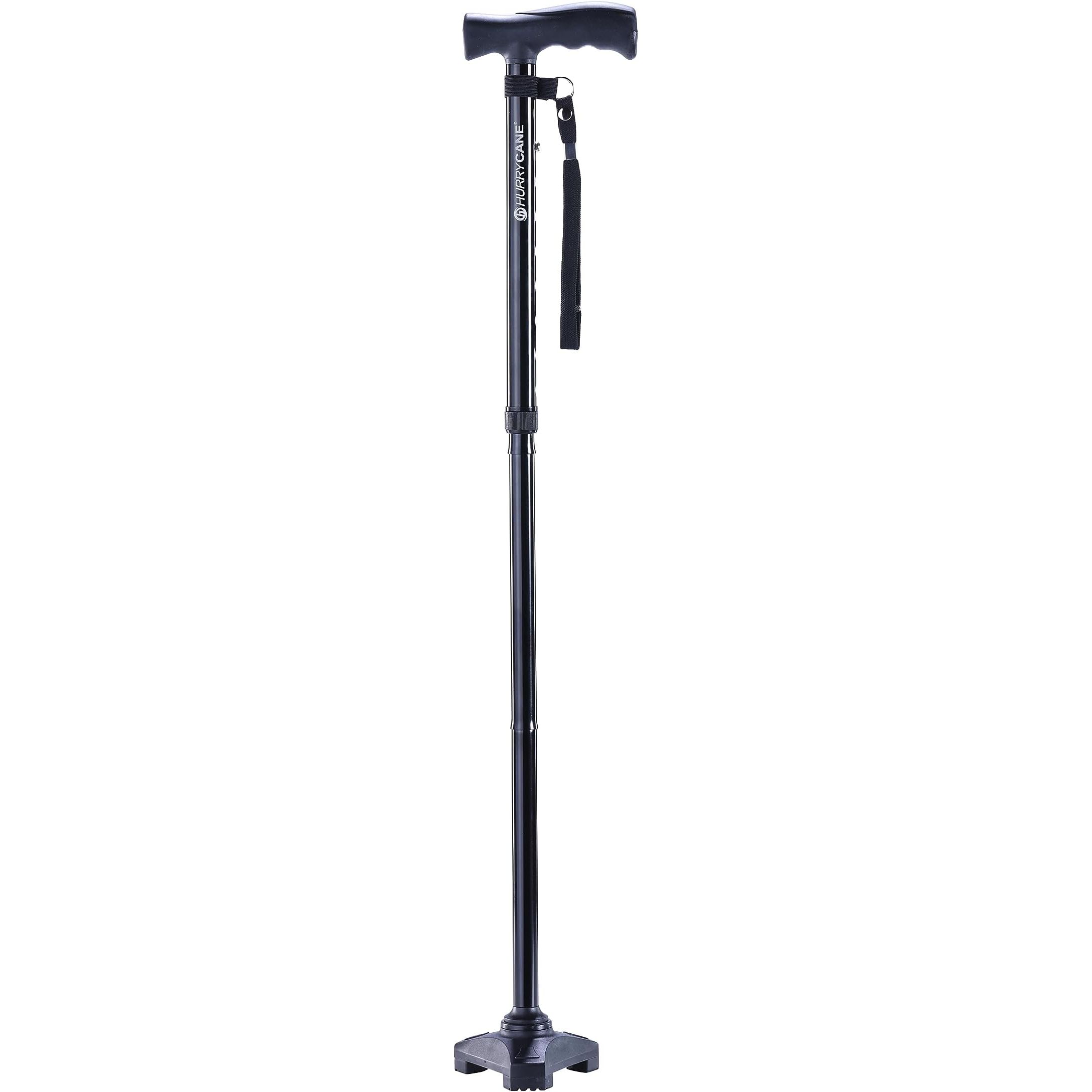 The HurryCane Freedom Edition Foldable Walking Cane with T Handle is an innovative mobility aid designed to provide stability and support for individuals with limited mobility. This cane features a unique pivoting base that allows for smooth and easy navigation on various terrains, providing added security and balance.