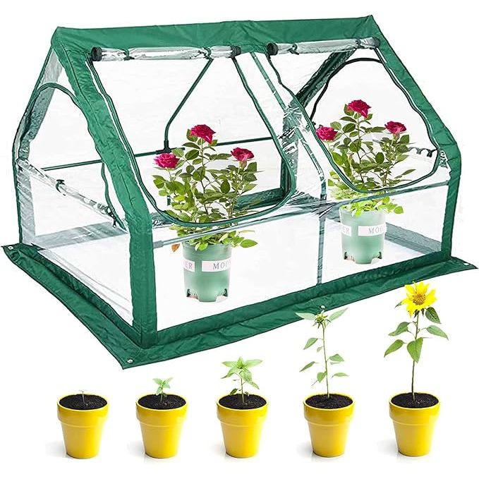 A portable greenhouse for garden beds is a convenient gardening solution for protecting plants from the cold, frost, birds, and insects. It provides a controlled environment for plants to thrive, especially during the colder months or in areas with harsh weather conditions.
