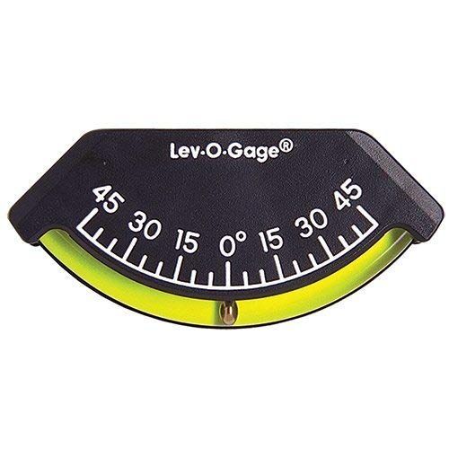The Sun Company Lev-o-gage Heel-Angle Sailing Clinometer is a device designed to measure the heel angle of a boat while sailing. It is specifically designed for marine use and is easy to install, mounting on the bulkhead of the boat for convenient viewing.