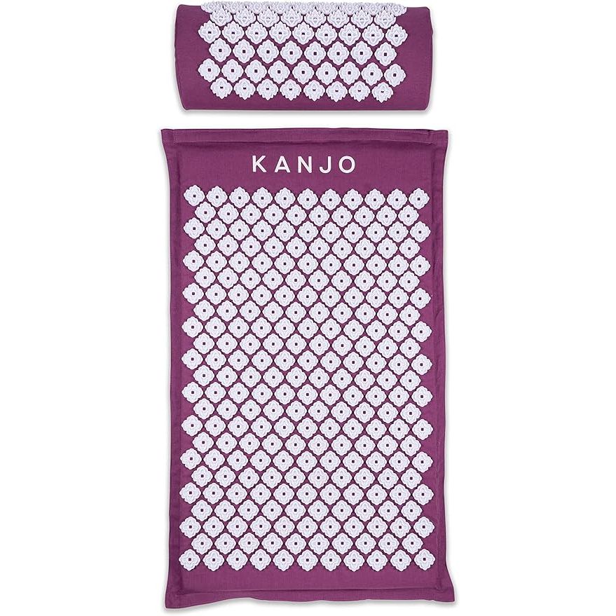 The FSA HSA Eligible Kanjo Premium Acupressure Mat and Pillow Set is designed for relieving back pain and neck pain through acupressure therapy. The set includes a mat and pillow made with high-quality memory foam to provide maximum comfort and support during use.