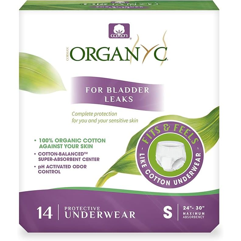 Organyc Bladder Control Underwear for Women is designed for women experiencing incontinence issues. Made from 100% organic cotton, these protective underwear are ideal for those with sensitive skin. The organic cotton material helps to prevent irritation and discomfort commonly associated with other types of incontinence products.