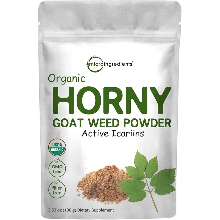 Boost your energy, strength, and stamina with our Organic Pure Horny Goat Weed powder. Made with Epimedium Extract containing active Icarrins, this supplement is perfect for both women and men looking to enhance their vitality and endurance.