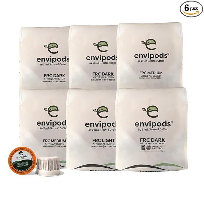 Fresh Roasted Coffee's Compostable Envipods offer a sustainable and environmentally-friendly option for coffee lovers who use single-serve machines. The pods are made from biodegradable materials and are fully compostable, reducing the environmental impact of single-serve coffee consumption.