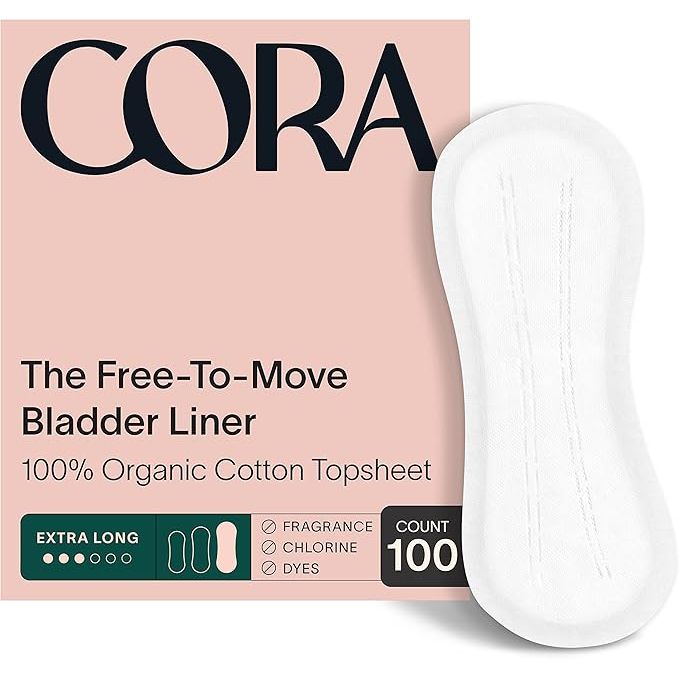 Cora Ultra Thin Organic Bladder Liners are designed for women experiencing bladder leaks due to incontinence or postpartum recovery. These panty liners are made from soft and breathable cotton, providing comfort and protection throughout the day.