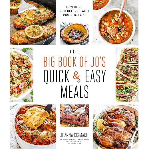 Streamline your meal times with The Big Book of Jo's Quick and Easy Meals, authored by the celebrated food enthusiast and popular blogger, Joanna Cismaru. This essential culinary collection offers over 200 recipes that promise to deliver both flavor and convenience, tailored for the bustling home chef.