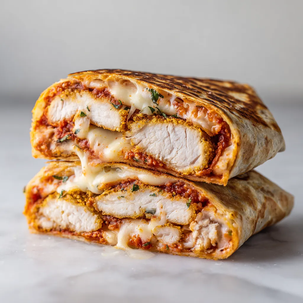Combining the comfort of Italian-American Chicken Parmesan with the handheld delight of a Tex-Mex crunchwrap, this recipe offers a fusion dish that's both delicious and protein-rich.