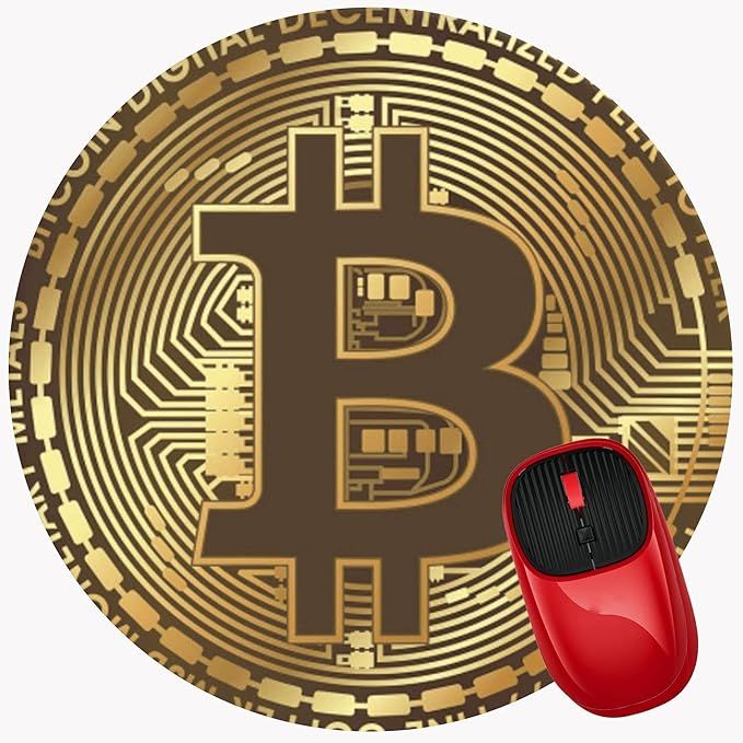 The Mouse Pad Bitcoin Crypto Currency is a premium-textured mouse mat designed for use with laptops and computers. Featuring a cute round design, this mouse pad is both functional and stylish, making it a great addition to any office or workspace.