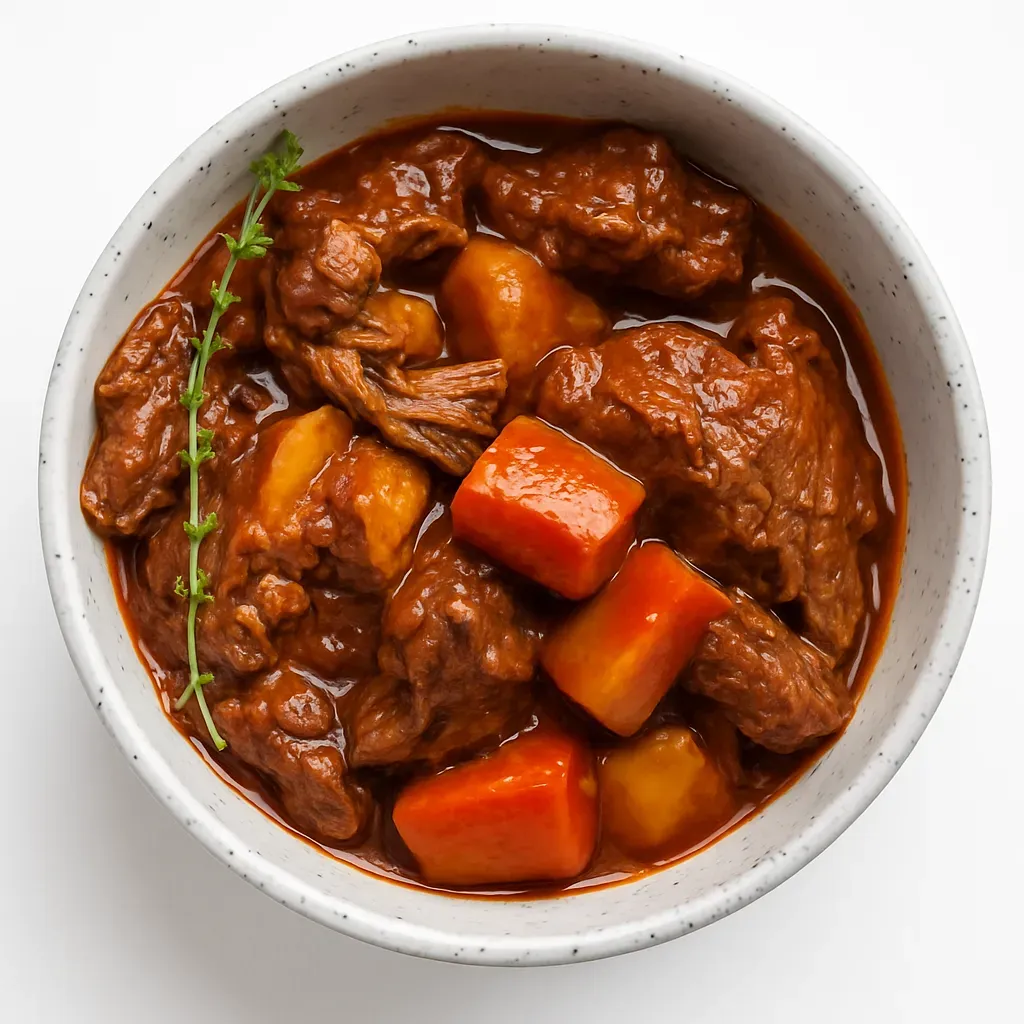 Irish Roast Beef with root vegetables is a hearty and homey dish that showcases the simplicity and robust flavors of Irish cuisine. A beef roast, typically a chuck or brisket cut, is seasoned with salt, pepper, and traditional herbs before being seared to a beautiful brown crust.