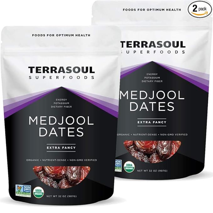 Terrasoul Superfoods Organic Medjool Dates are a high-quality source of natural sweetness and nutrition. These dates are organically grown on farms, ensuring that they are free of harmful chemicals and pesticides.