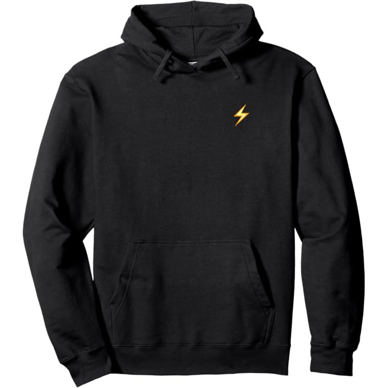 Bitcoin Lightning Flash Small Subtle Simple Restrained Pullover Hoodie image