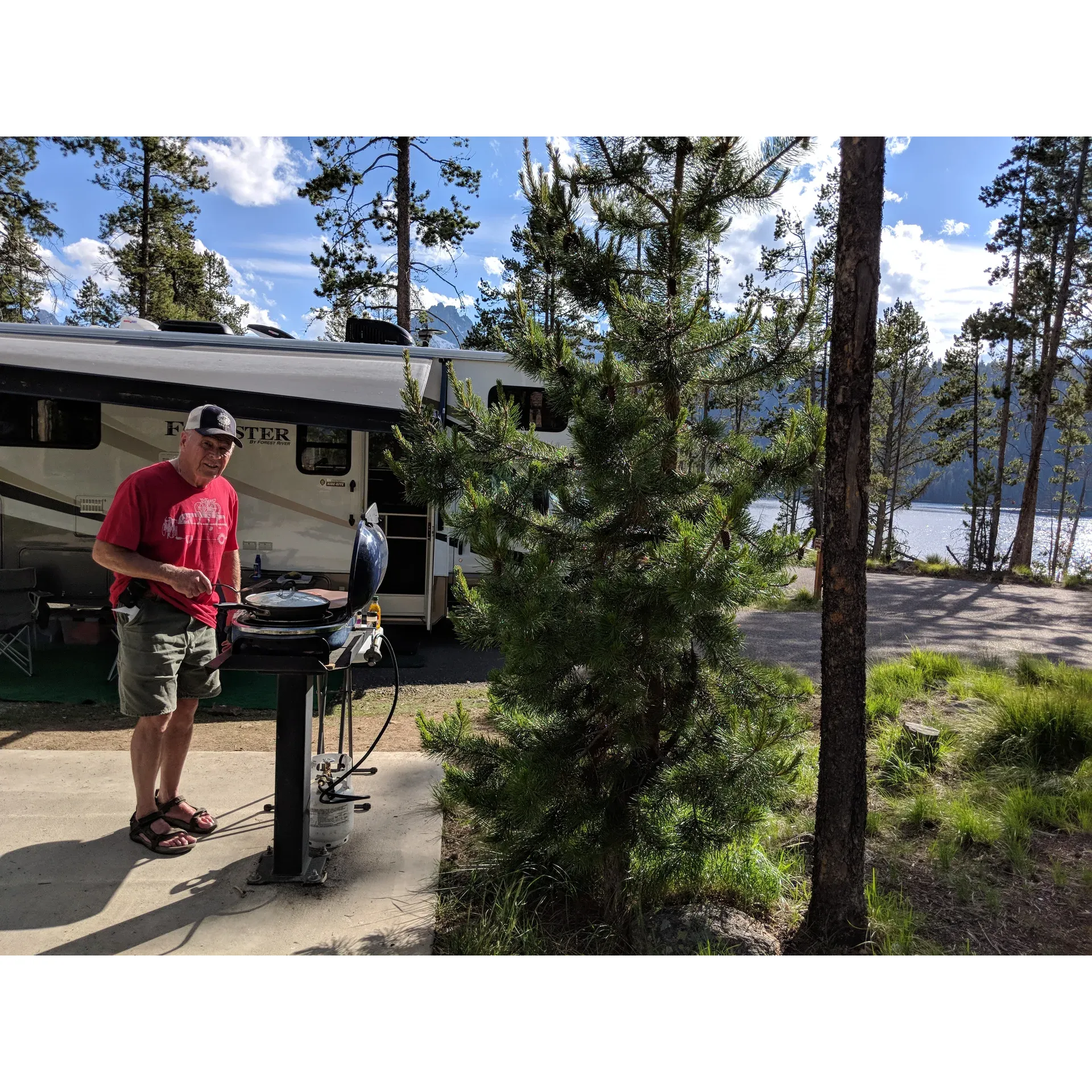 Mt. Heyburn Campground offers a serene retreat for nature enthusiasts looking to immerse themselves in the tranquil beauty of the great outdoors. Adjacent to the shimmering Little Redfish Lake, visitors can relish in an environment free from the hum of motorized watercraft, ensuring a peaceful stay amidst the splendor of the wilderness.

This scenic campground is a haven for those seeking a calm, quiet atmosphere where the shallow waters of the lake, reaching depths of around 25-30 feet, invite leisurely swims and gentle paddling. The campground's hosts are renowned for their warm hospitality, making sure every guest feels welcomed and at home during their stay.

With a reputation for excellence and high demand, it's wise for visitors to plan ahead for this reserved camp haven. However, the occasional traveler might be fortunate enough to secure a spontaneous open spot in this popular destination.

Patrons of Mt. Heyburn Campground are greeted with pristine, well-maintained sites that have earned acclaim for their cleanliness and upkeep. The camp's standout host, Jim, has garnered accolades for his exceptional service, contributing to the memorable experiences of countless guests who eagerly anticipate their return visits.

Set slightly above the lake's edge, the campground offers a brief, scenic walk to the waterside, allowing campers a moment of reflection in the idyllic surroundings. Several secluded spots within the campground provide a unique sense of privacy and connection with nature, setting it apart from other sites around Redfish Lake.

Across the road, adventure awaits with convenient access to a boat launch, leading to hours of aquatic exploration. Nearby, a sandy beach beckons for sun-soaked relaxation by the picturesque Redfish Lake. For those seeking a spontaneous venture into the wilderness, the campground operates on a first-come, first-serve basis, offering wooded sites amidst the bustling popularity of this federal campground.

In summary, Mt. Heyburn Campground is a beloved spot for its tranquility, beauty, exceptional service, and well-preserved environment, making it a sought-after destination for campers who cherish both adventure and peace beneath the forest canopy. Description by ChatGPT.