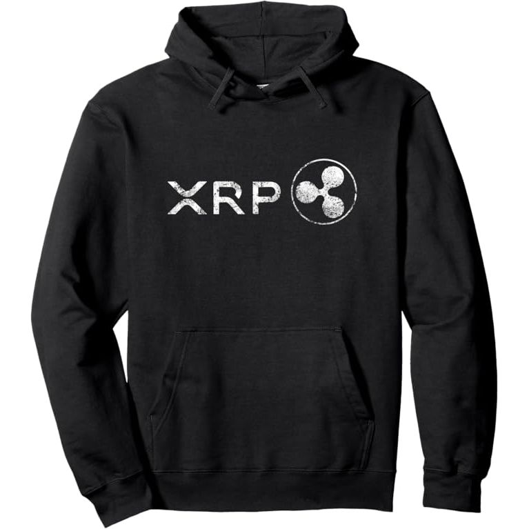 Ripple XRP Crypto Token Blockchain Technology white vintage Pullover Hoodie image