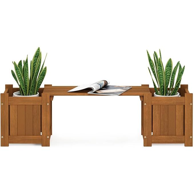 The Furinno Tioman Hardwood Mini Outdoor Planter Box with Bench is a compact and stylish piece of furniture designed for garden or outdoor spaces. Made from durable hardwood, this planter box with bench is perfect for planting flowers, herbs, or small plants.