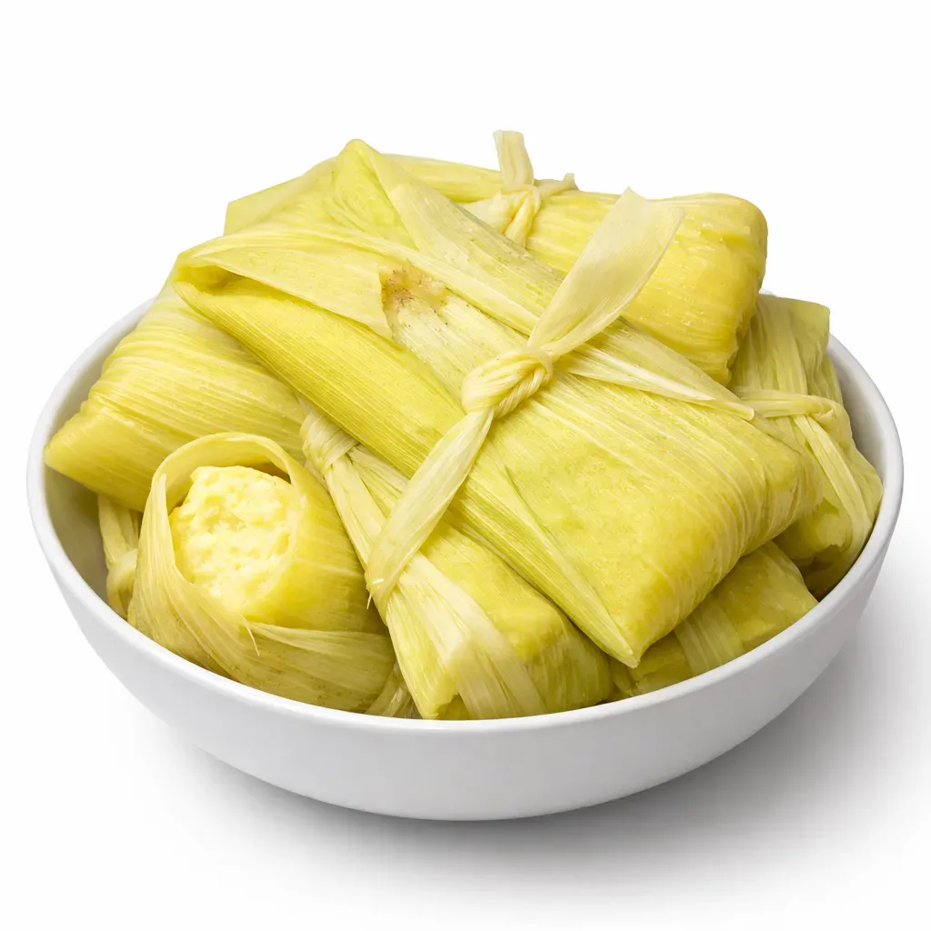 A traditional Ecuadorian dish made of savory steamed corn cakes wrapped in corn husks, filled with fresh cheese and perfect for breakfast or snacks.