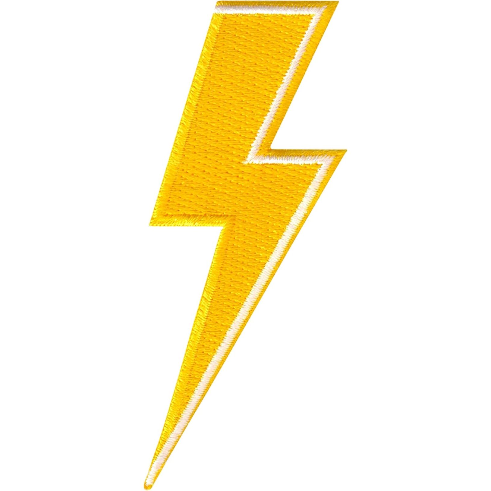 The Lightning Bolt Patch Thunderbolt Flash is an iron-on or sew-on applique that can be easily attached to clothing or fabric items. This applique features a design of a bold and striking lightning bolt, adding a touch of edginess and personality to any outfit.