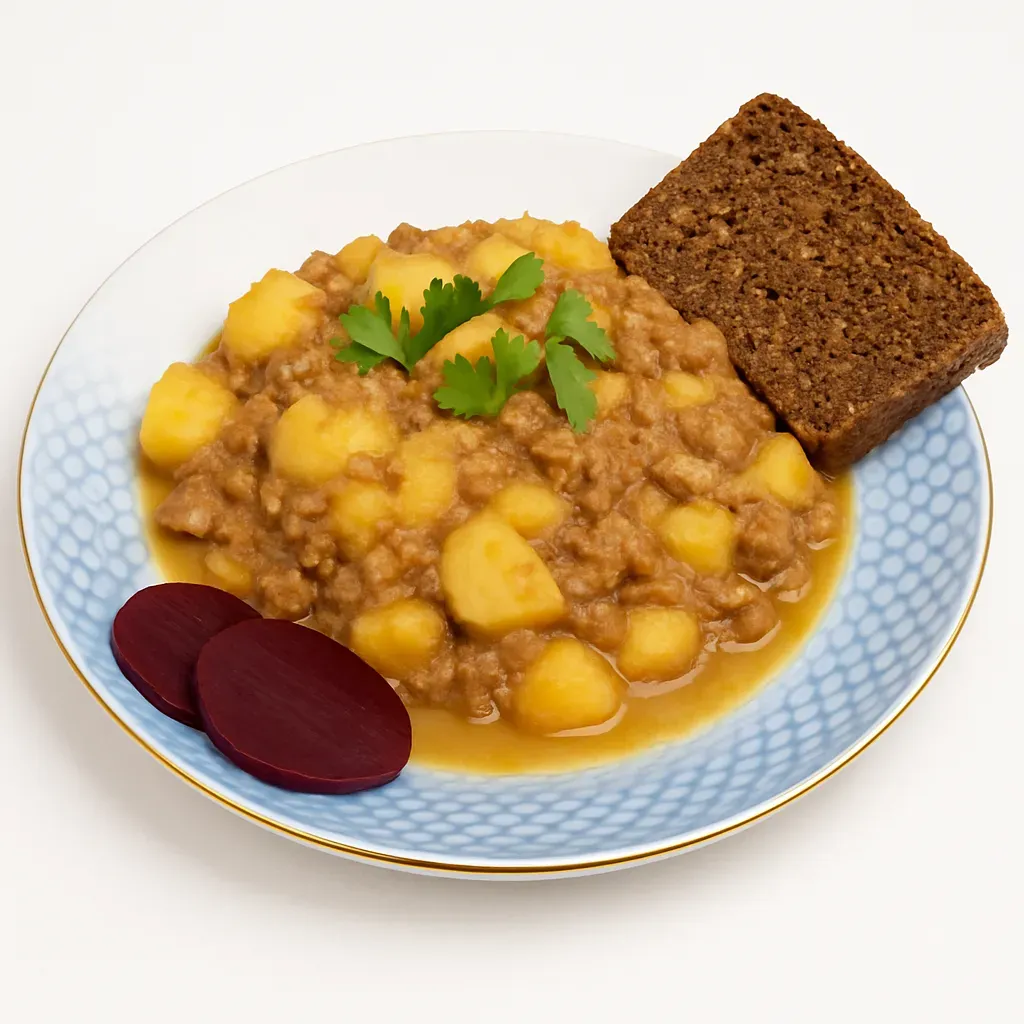 A heartwarming Danish stew perfect for cozy autumn days, filled with rich flavors and traditional ingredients, best enjoyed with good company.