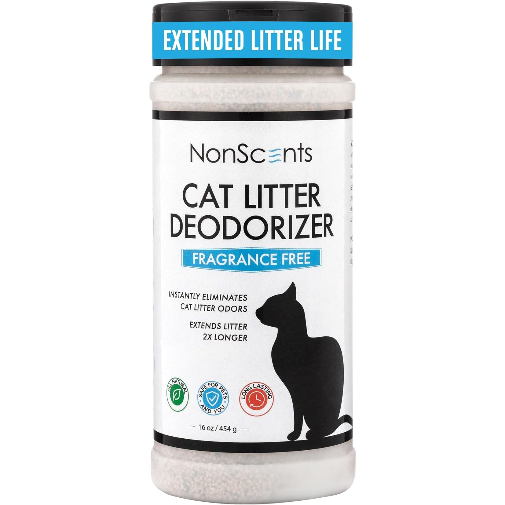 NonScents Cat Litter Deodorizer is a highly effective odor eliminator specifically designed for cat litter boxes. This innovative product helps to reduce the need for constant scooping by eliminating unpleasant odors, allowing for a fresher and cleaner environment for both you and your feline friend.