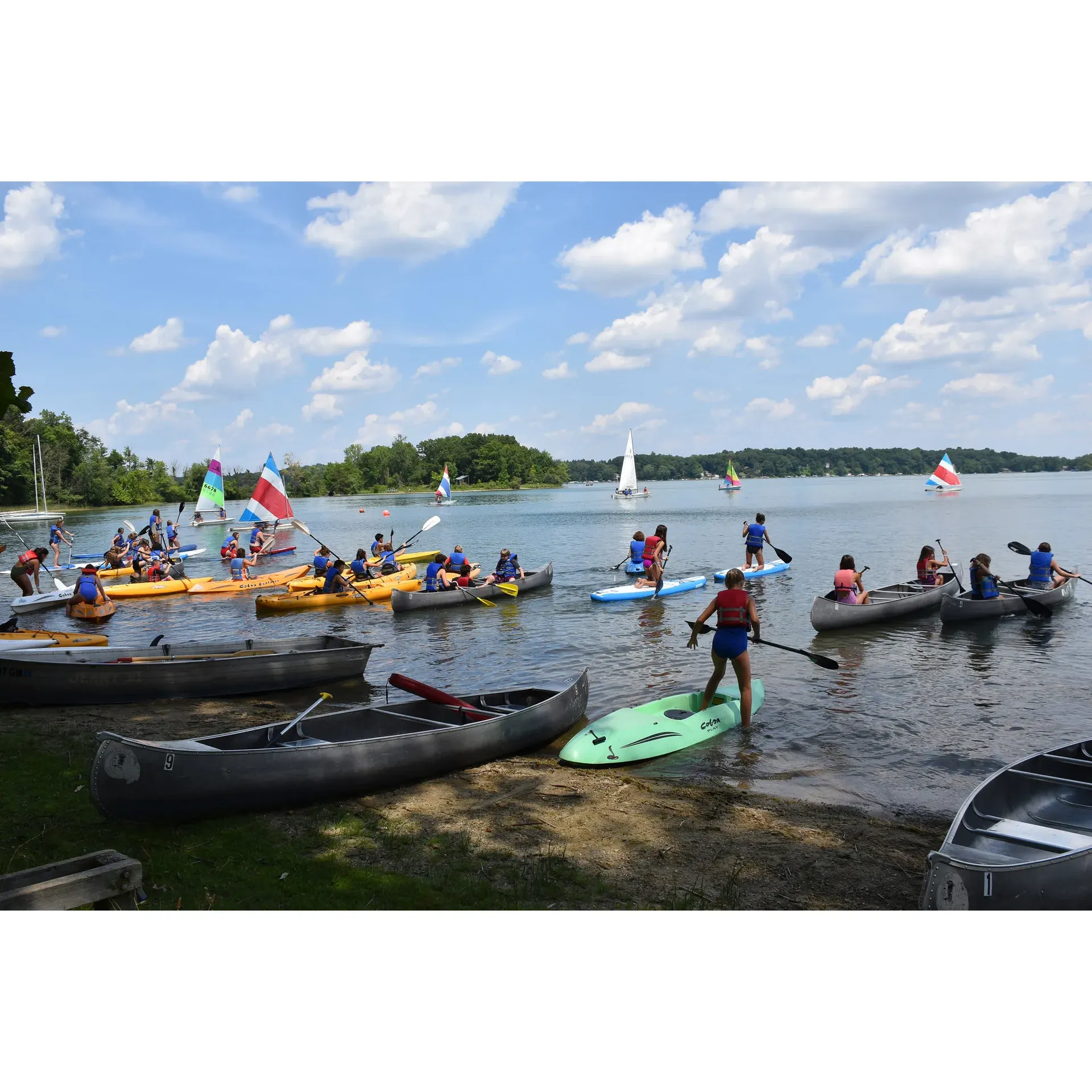 YMCA Camp Eberhart exists as a cherished sanctuary where children and families embrace enriching experiences across generations. Boasting a lineage of impact that spans over a century, the camp has mastered the art of creating an inclusive and engaging environment that sparks joy, fosters development, and cultivates lifelong skills. With its idyllic setting on the captivating shores of Corey Lake, campers are immersed in a realm abundant with outdoor activities designed to thrill, educate, and inspire.

The essence of Camp Eberhart lies in its exceptional community, where campers are welcomed into a family-like atmosphere by an incredible staff devoted to nurturing their potential. It's a place where friendships are forged in the glow of campfires, where laughter echoes through the forests, and where every individual is encouraged to join in the fun and contribute to the group’s shared experiences.

The commitment to excellence is evident not only in the well-maintained and continuously improved facilities but also in the diverse array of programs that cater to a wide range of interests. From the arts to aquatics, land sports to nature exploration, each activity is designed to be inclusive and is overseen by caring professionals who prioritize safety and enjoyment. The mealtime gatherings in the mess hall are more than just a time to eat; they're an opportunity for camaristership and learning about cooperation as campers take part in preparing and sharing meals.

Alumni of Camp Eberhart often speak of it as a transformative element in their lives, a place that equipped them with invaluable life skills and instilled in them a profound sense of community and personal growth. The camp's timeless appeal ensures that what begins as a summer adventure for many, flourishes into a lifelong passion, with memories that endure and echo through the stories of many generations. Camp Eberhart is a testament to the enduring power of a nurturing, fun-filled, and educational camp experience that continues to shape and enhance the lives of all who pass through its welcoming gates. Description by ChatGPT.