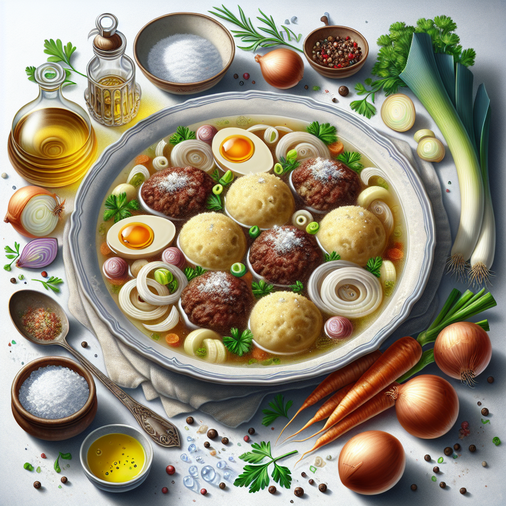 Leberknödelsuppe, or liver dumpling soup, is a traditional German and Austrian soup that features hearty liver dumplings immersed in a clear and savory broth. The dumplings are made from a mixture of ground liver, usually beef or pork, breadcrumbs, eggs, and a blend of herbs like parsley and marjoram.