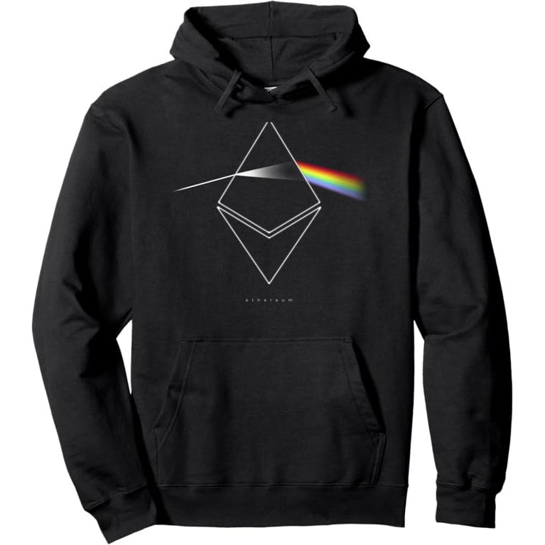 Ethereum Prism Rainbow Light HODL ETH Crypto Cryptocurrency Pullover Hoodie image