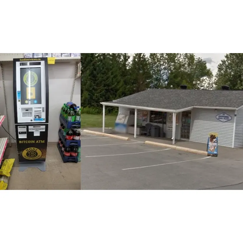 HODL Bitcoin ATM - Oxford Mini Mart is a reliable and convenient Bitcoin ATM located at 1873 Oxford Ave, Brockville, ON K6V 3E4, Canada. This ATM allows users to easily purchase Bitcoin using cash in a quick and secure manner. The ATM is located inside Oxford Mini Mart, making it easily accessible to customers in the area.

With HODL Bitcoin ATM, users can buy Bitcoin at competitive exchange rates and with low transaction fees. The ATM is user-friendly and provides step-by-step instructions for those who are new to purchasing or selling Bitcoin. Customers can also sell their Bitcoin at this ATM, allowing for easy conversion between cash and cryptocurrency.

For those looking to buy or sell Bitcoin in Brockville, HODL Bitcoin ATM - Oxford Mini Mart is a convenient option that offers a safe and efficient way to engage with cryptocurrency. The friendly staff at Oxford Mini Mart can assist with any questions or concerns that customers may have while using the ATM. Description by ChatGPT.