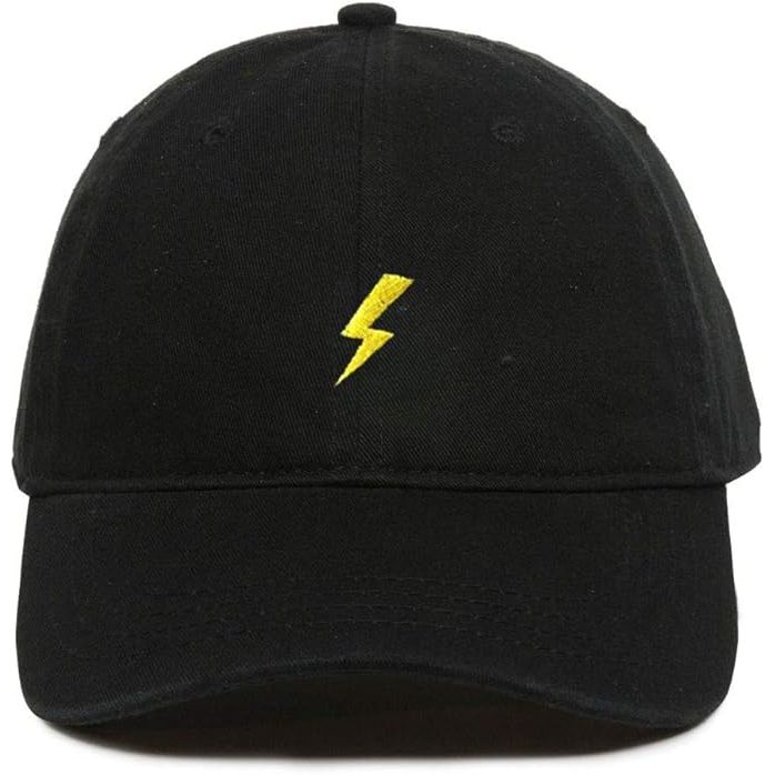 With its classic baseball cap silhouette and modern embroidered design, the Lightning Storm Bolt Baseball Cap is a must-have accessory for any fashion-forward individual. Add a touch of personality to your everyday style with this adjustable dad hat that is sure to make a statement wherever you go. Description by ChatGPT.