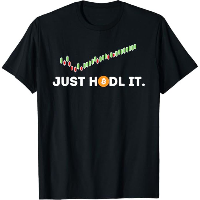 The Just HODL It - Funny Crypto Trader BTC Bitcoin Investor T-Shirt is a t-shirt designed for cryptocurrency enthusiasts who believe in the HODL (Hold On for Dear Life) strategy of holding onto their investments during market fluctuations.