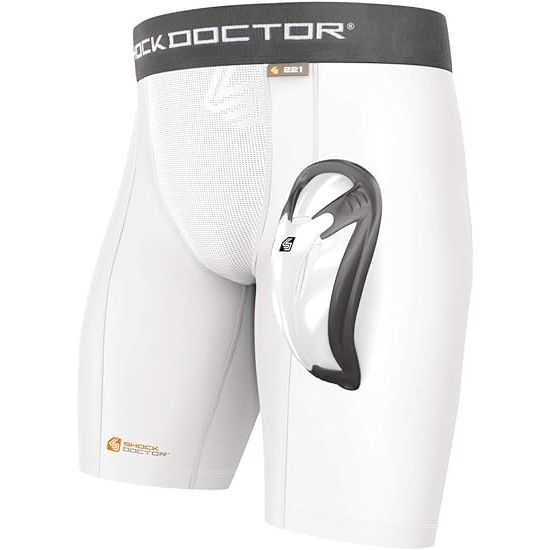 The Shock Doctor Compression Shorts with Protective Bio-Flex Cup are designed to provide protection and support for athletes during intense physical activities. The shorts feature a bio-flex cup that offers superior protection for the groin area, reducing the risk of injury during contact sports.